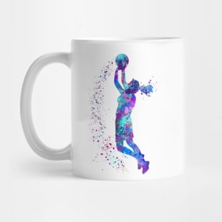 Basketball Girl Player Watercolor Sport Mug